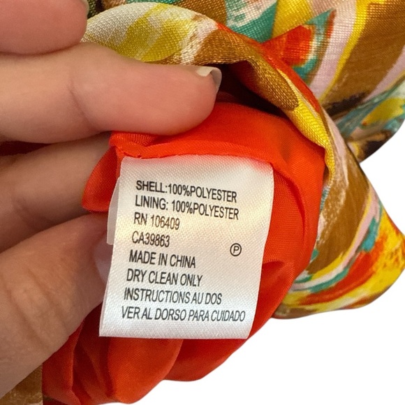 TAHARI ASL Abstract Watercolor Sheath Dress Size 10 - Vibrant Art Print - Picture 8 of 8